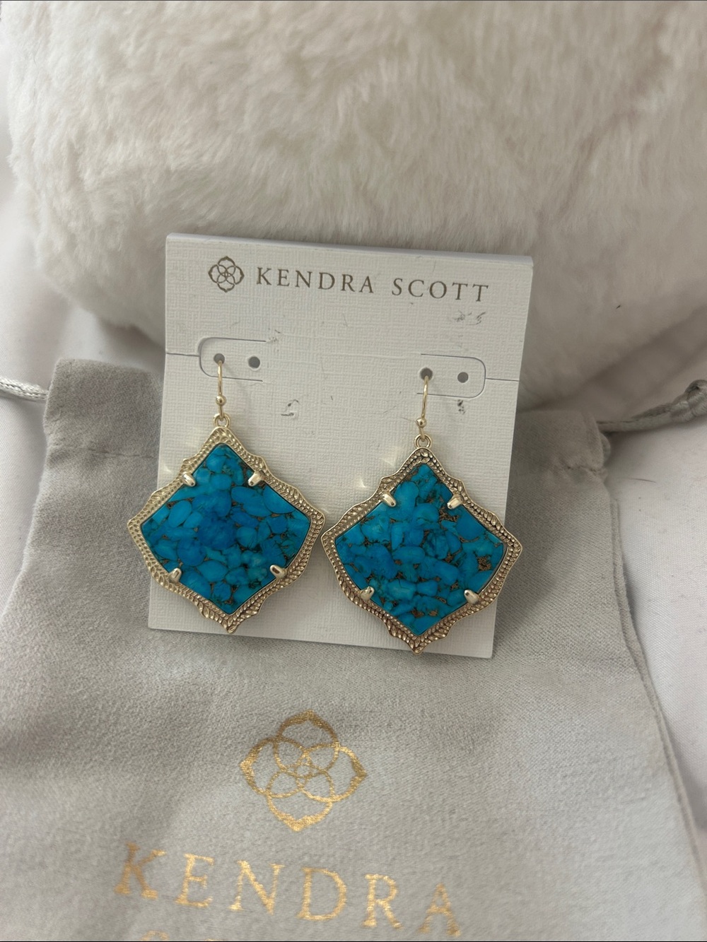 Kendra Scott Diane Drop Earrings | Gold Turquoise Magnesite